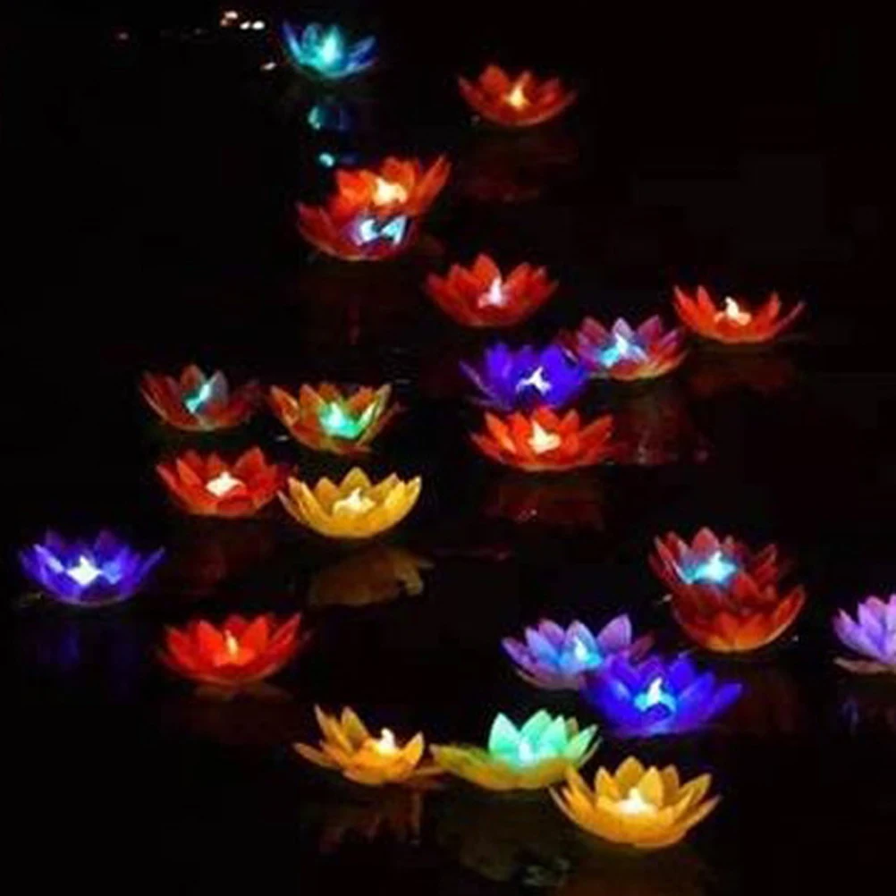 

Lotus LED Pond Garden Decoration Stylish Waterproof Electronic C les Festival Lucky