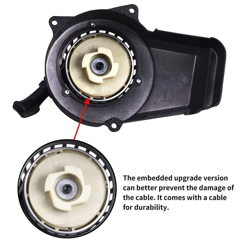 2X Motorcycle Recoil Starter Pull Starter Kit For 2 Stroke 47Cc 49Cc Pocket Coolster SSR SX50