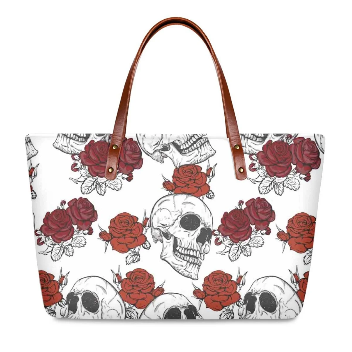 

Noisydesigns 3D Skull Rose Prints Women Top Handbag Lady Shoulder Casual Purses Totes Luxury 2024 Bolsa Para Mujer Dropshipping