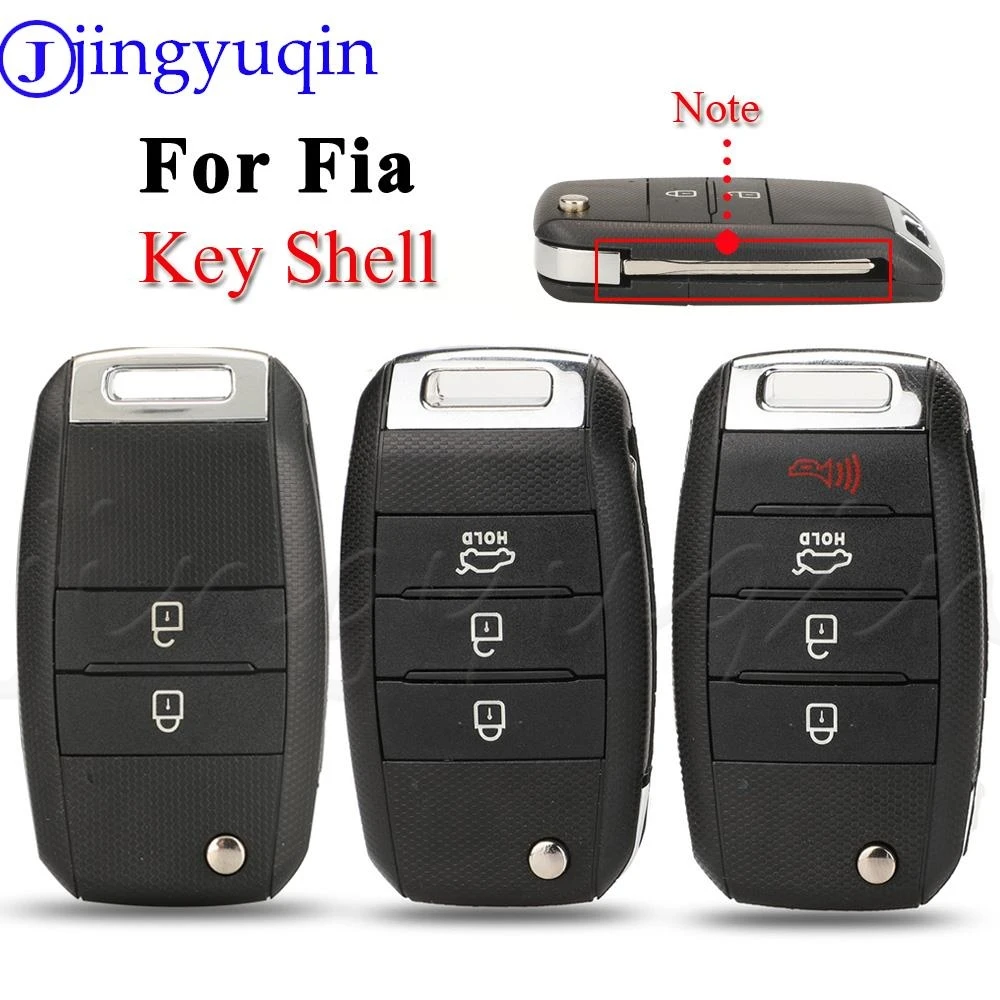 Jingyuqin 3/4 Taste Flip Folding Remote Key Shell Abdeckung Fall Fob Ersatz Für KIA Carens Cerato Forte K2 K3 K5 auto Fob Abdeckung