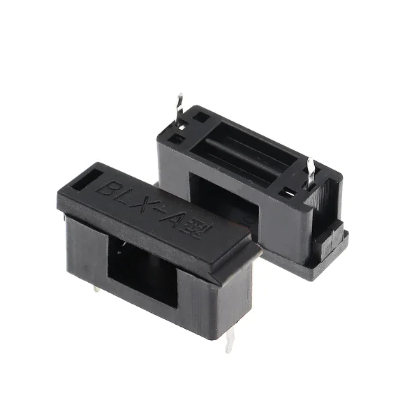 BLX-A 5*20MM Black Glass Fuse Holder 5*20 Fuse Socket Fuse Holder for PCB Board Soldering