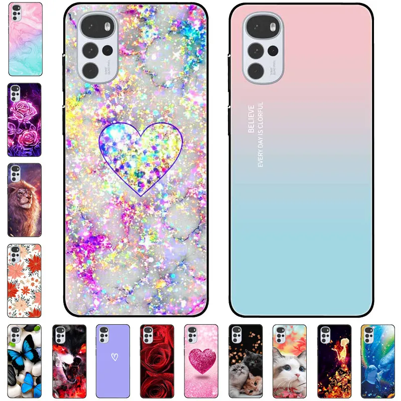 Para Motorola Moto G22 Funda de silicona a prueba de golpes Funda de TPU suave para Moto G22 Funda de mármol Coque para MotoG22 G 22 6.5 '' Capa