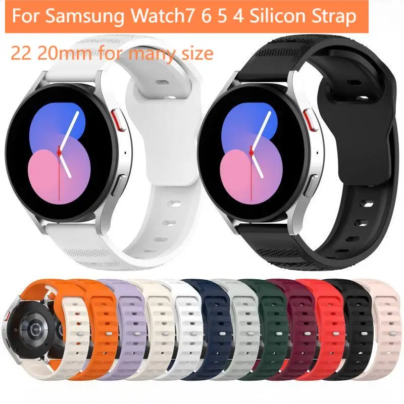 

Силиконовый ремешок для Samsung Galaxy Watch 7, 6, 5, 4, 40, 40 мм, ремешок для умных часов, браслет-петля, браслет Watch7, чехол на запястье