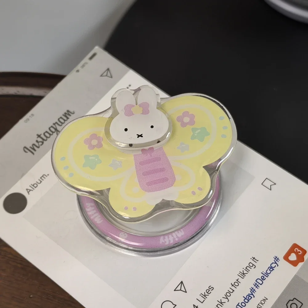 Miffy Rabbit Niedlicher Cartoon für Magsafe Magnetischer Telefonhalter Griptok Grip Tok Ständer für iPhone Samsung Faltbarer kabelloser Ladehalter – Detail 10