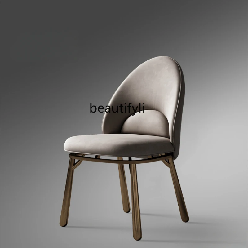 

Light Luxury Italian Dining Chair Simple Modern Home High Sense Living Room Creative Dining Chair