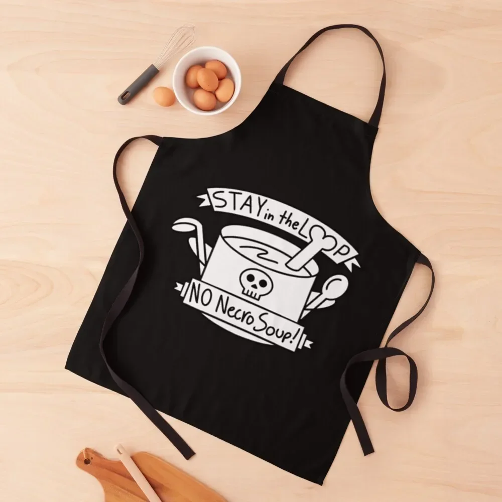 

No Necro Soup (B_amp_W) Apron Woman Work Goods For Home And Kitchen Custom Apron