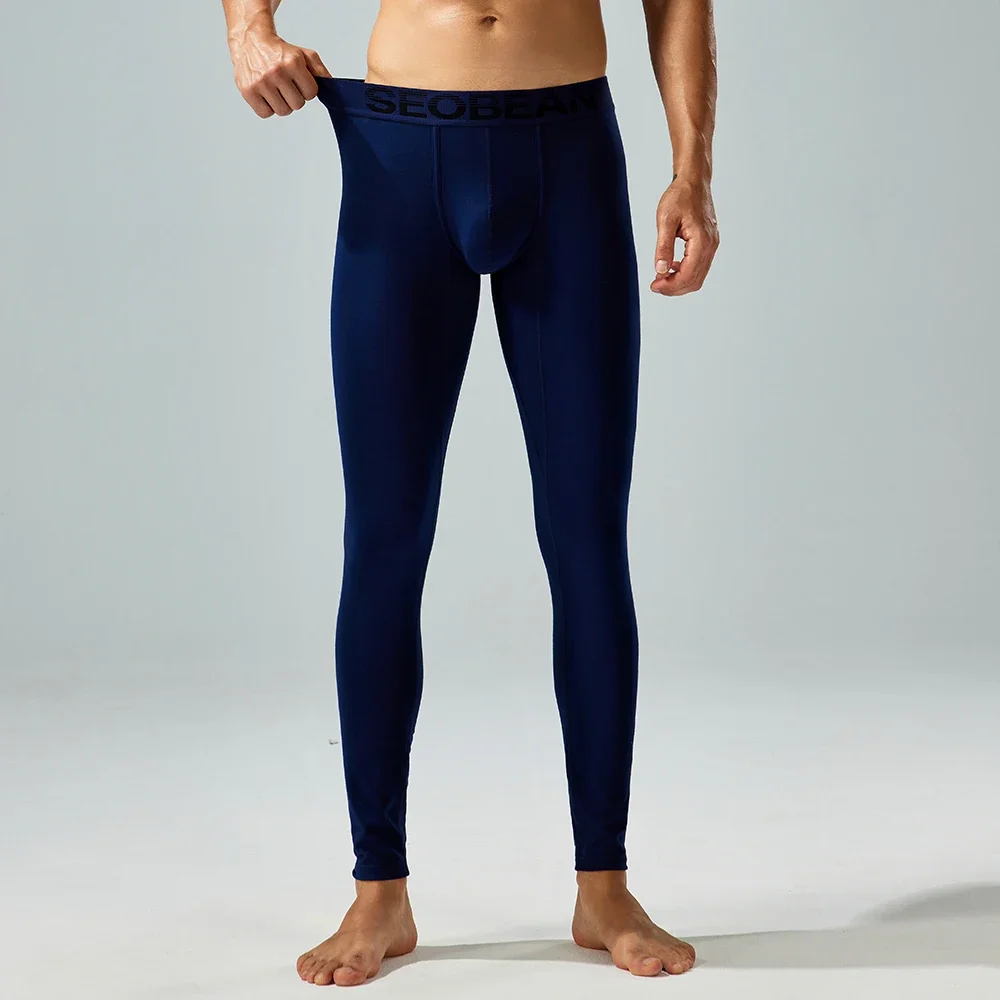 NEW SEOBEAN MENS CLASSIC SOLID COTTON LONG JOHN UNDERWEAR