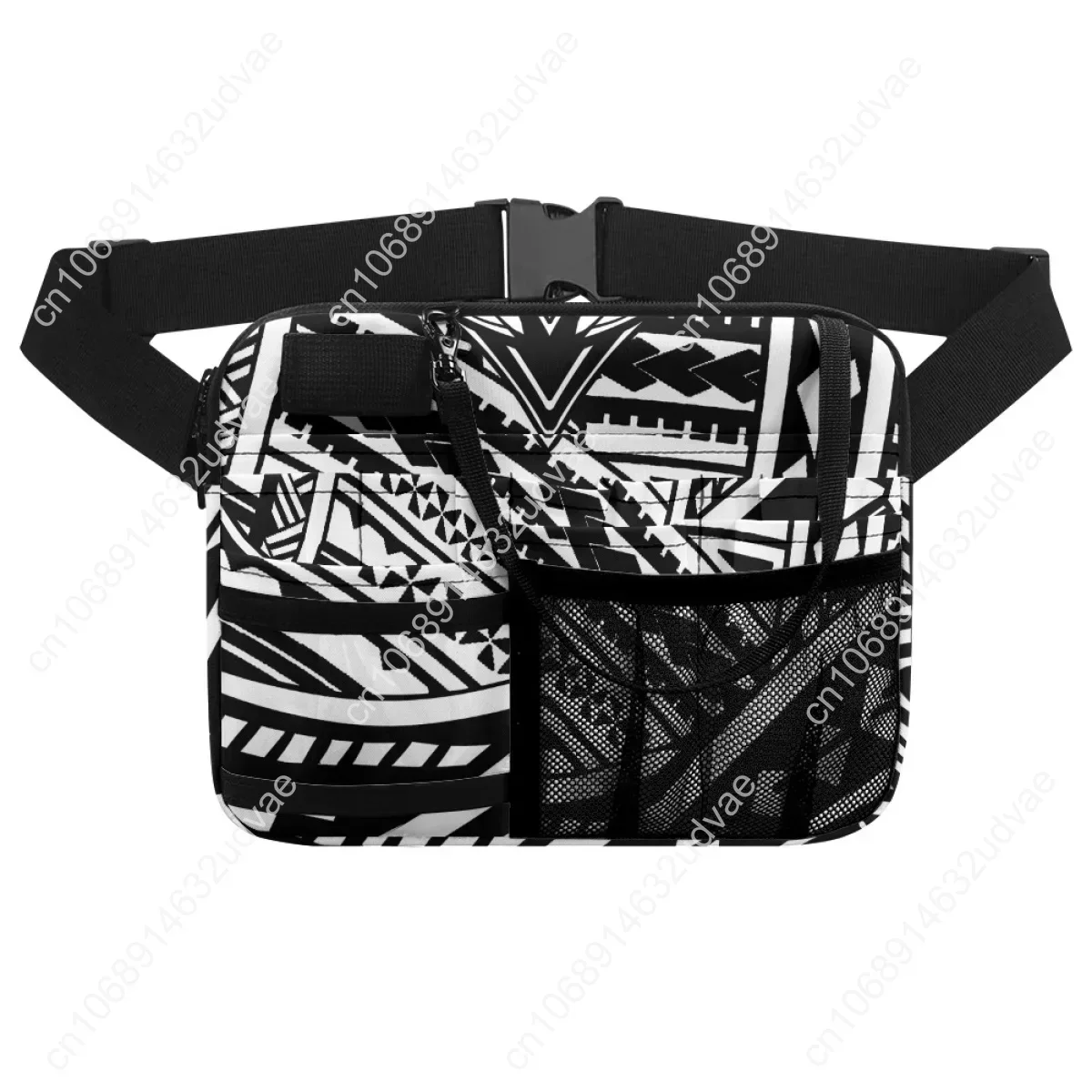 Print Op Afroep Verpleegster Heuptas Polynesische Tribale Stijl Designer Mode Medische Gereedschapshouder Multi Compartiment Utility Heuptas