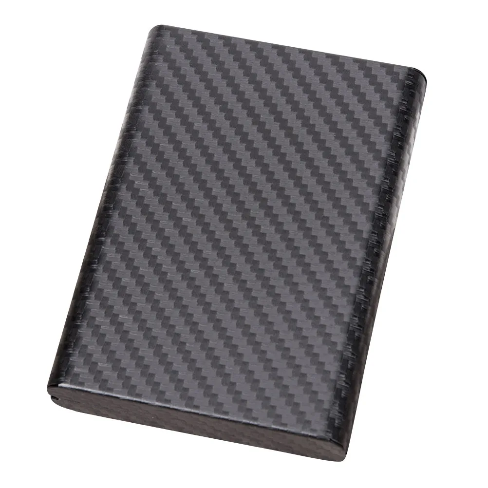 

Men Stainless Steel Credit Card Holder Black Anti-Theft Anti-Degaussing Wallet Slim Portable Lightweight Gift for Father Husband