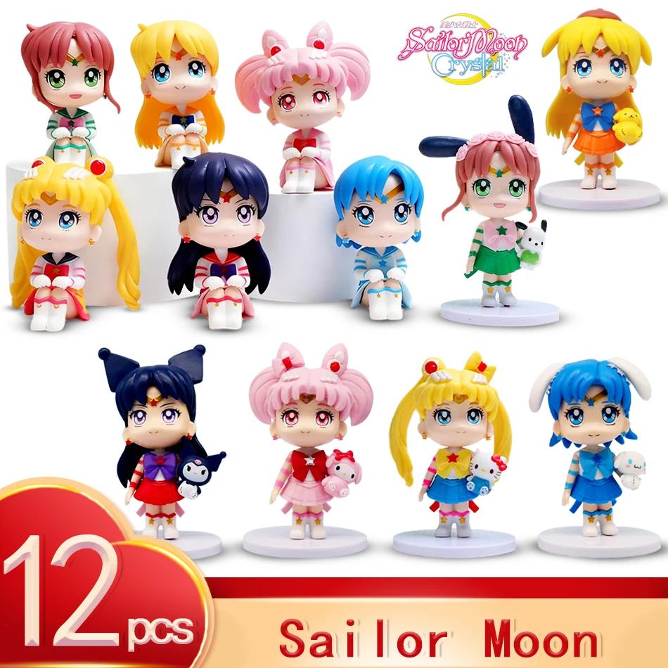 

Фигурка аниме Sailor Moon 7 см, Tsukino Usagi/Chibiusa/Kino Makoto, фигурка моряка Mars Jüiter Mercury Venus, j