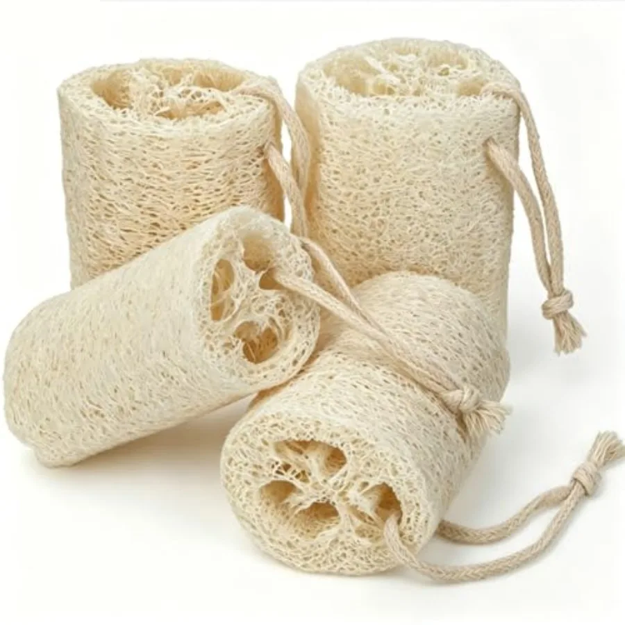 pisdoplop Exfoliating Body Sponge Scrubber, ch-Long Organic Loa Luffa Plant-Based for Men and Women Sk Care Bath Shower Cleang,