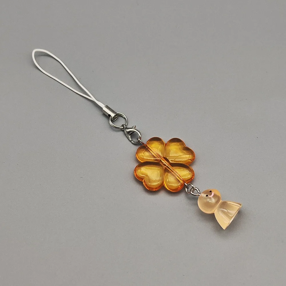 

Ремешок для телефона Sunny Doll, брелок-подвеска ручной работы, шнурок для мобильного телефона, подвеска-клевер Y2K для женщин и девушек