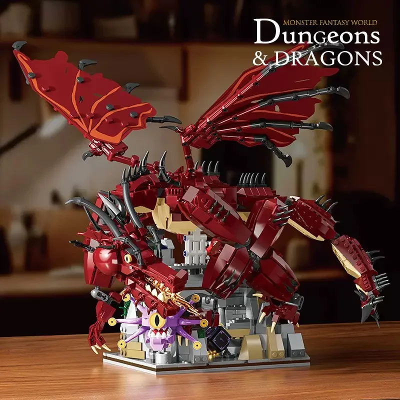 

MOC Lordes of the Rings Saga Smaug Dragon Model Detailed Education Building Blocks Lotres Fans DIY Toys Children Holiday Gifts