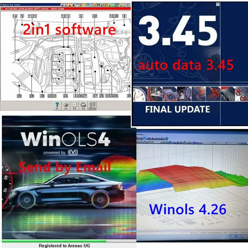 auto.data3.45 Auto repair tool Data+Winols 4.26 With 66 Plugins+Ecu Software programs+Damos File 2020 alldata+Installation video