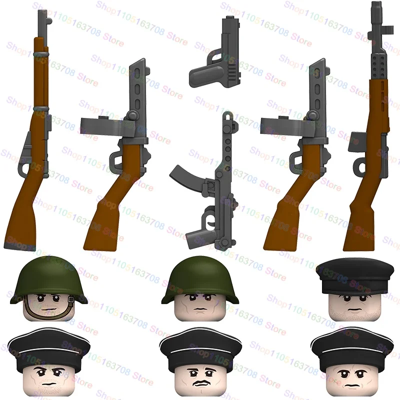 Blocos de construção militares soldados modelo de ação N661-N682 figuras conjunto com acessórios brinquedos do exército coleção crianças presentes