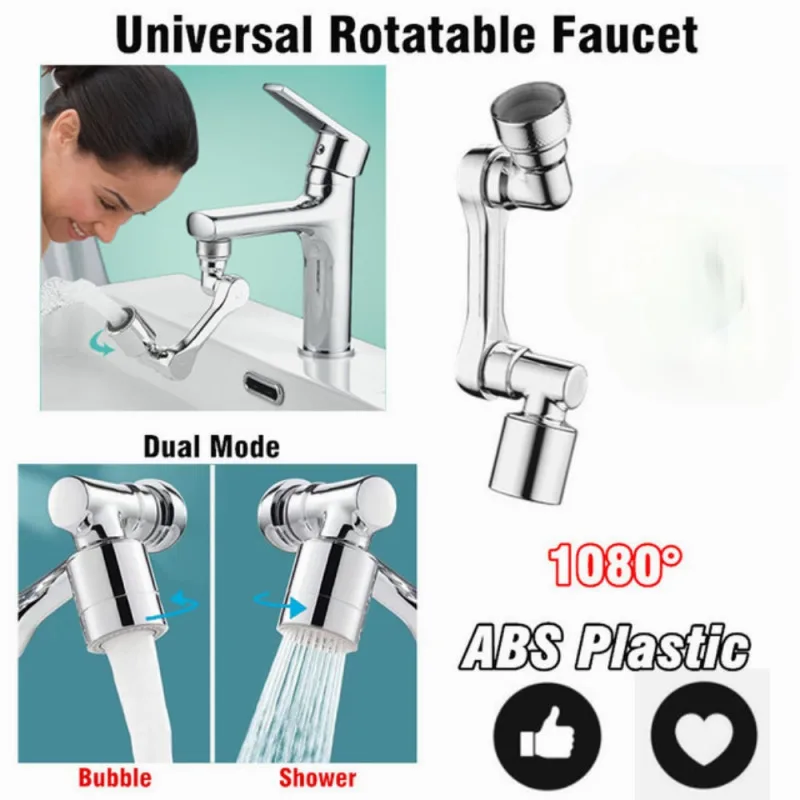 Versatile Mechanical Arm Bubble Maker and Rotating Nozzle for Face Basin