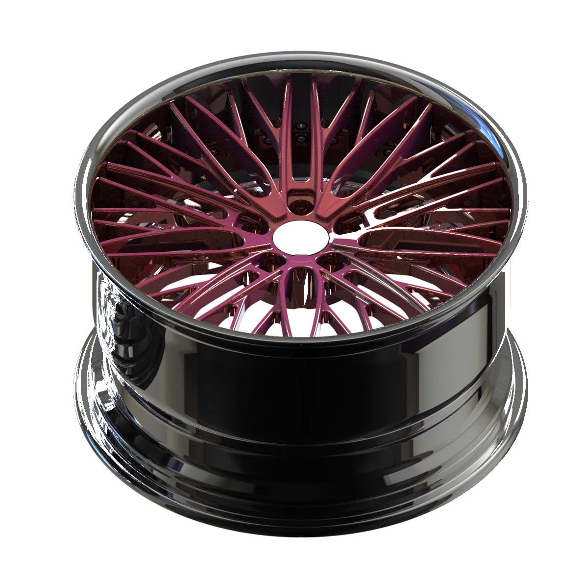 for 19 20 21 Inch 2 Piece Rims Deep Lip polishing Concave Dish Forged passenger car Wheels 5x120 5X114.3 5X112 for Tesla model S