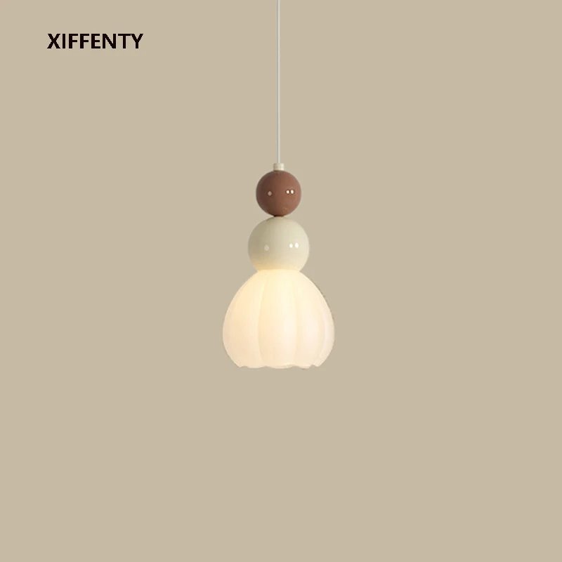 

Cream Chandelier Children's Room Bedside Lamp Interior Decoration Pendant Lamp