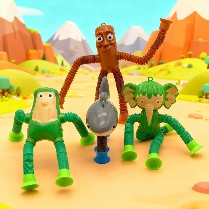 تونغ تونغ صحور ‌   شفط كأس اللعب أنابيب البوب الإجهاد الإغاثة تلسكوبي ألعاب يدوية منفاخ الحسية اللعب مكافحة الإجهاد ضغط لعبة هدية