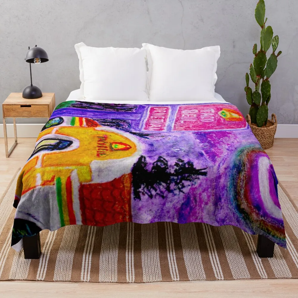 

Bells of Tacos Throw Blanket Travel Size Cozy Blanket for Plane Train