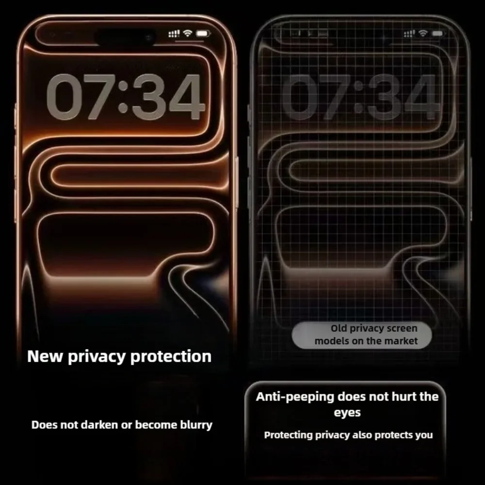 2 قطعة الخصوصية الزجاج المقسى آيفون 17 16 15 14 برو ماكس الهواء 16 15 زائد 13 12 11 برو 13 12 Mini مع 2 قطعة HD عدسة الكاميرا الزجاج