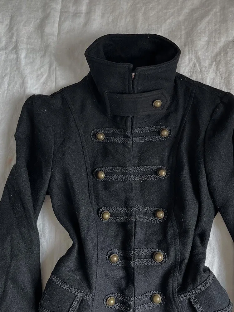 Gótico Rosa Original Vintage Bla High-End Faion Versátil Casacos Ele Design Interesse Especial Design Top Feminino Fa...