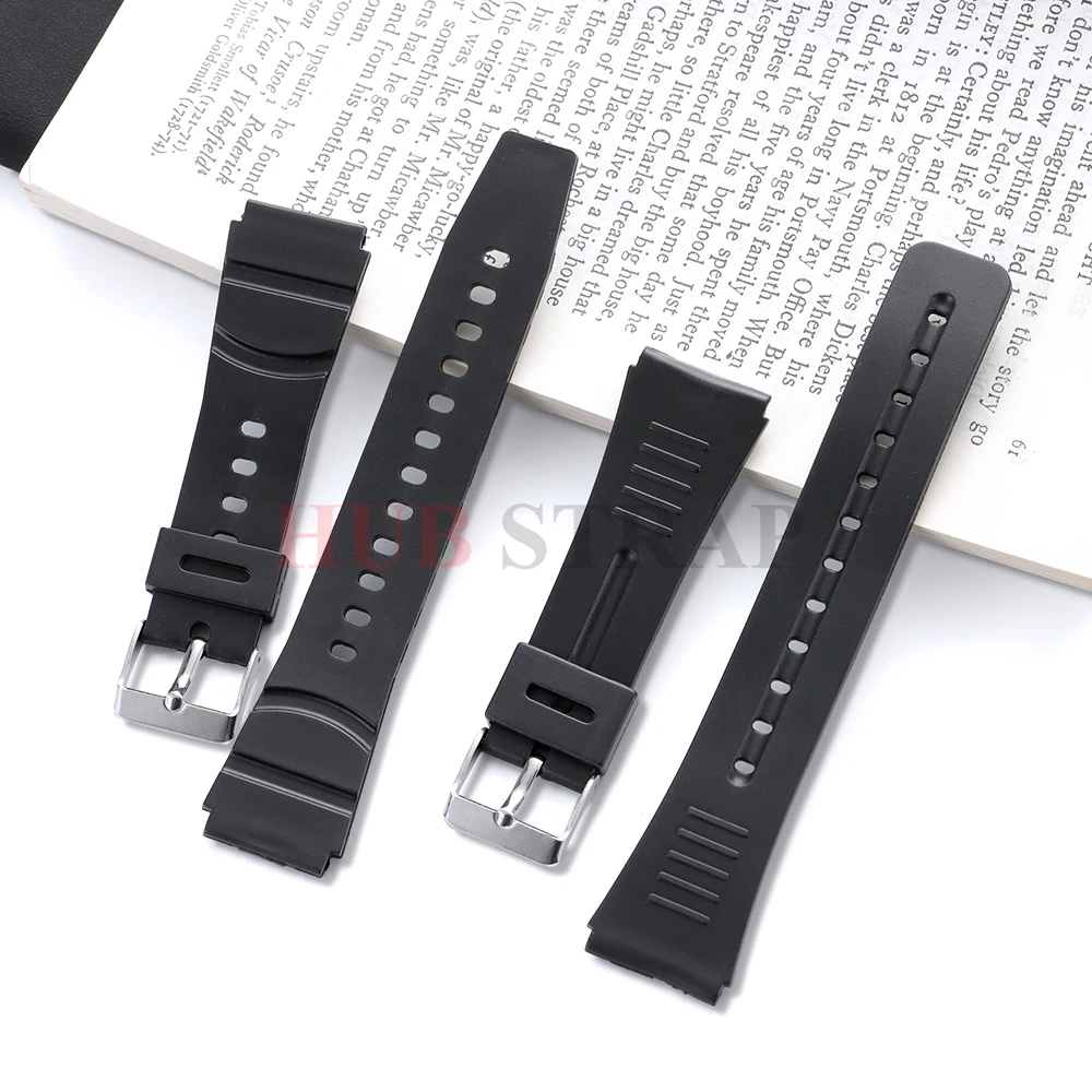 12 14 16 18 20 22mm Silicone Bracelet  Resin Strap for CASIO W800H SGW400 Wristband for F84 F91W AE1200/1300 A158/168 F105/108 view 5