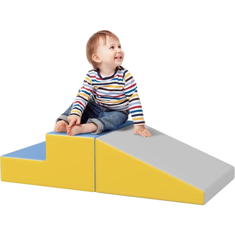 

2 Piece Climb and Crawl Activity Play Set, Soft Secure Foam Playset for Toddler, Preschooler, Indoor Play, Baby Learning Toys, C