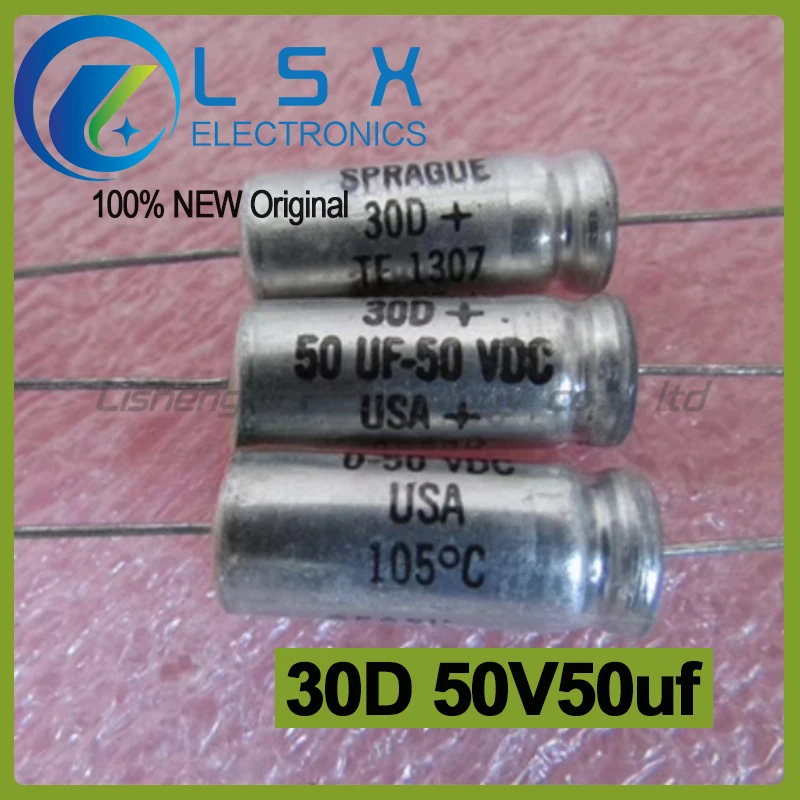 

5pcs 30D 50V50uf Fever Axial Electrolytic Capacitor Brand New Original