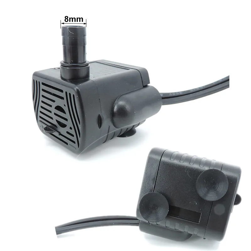 Ultra quiet 3W AC 220V 110V EU US plug Mini Water Pump Flow Rate Waterproof Brushless Water Filter for Fish Tank Fountain tools