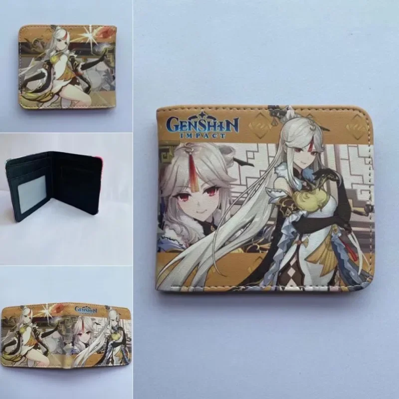 

Anime Genshin Impact Sweet and Lovely Portable Folding Wallet Student Cute Cartoon Coin Purse Cute Things for Girls and Boys