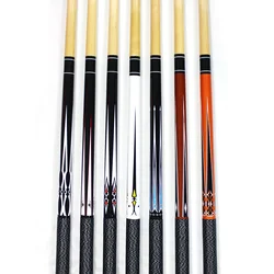 Two-PC Maple Wood Nine-Ball Billiard Pool Sport Decal Cue Sticks 13mm