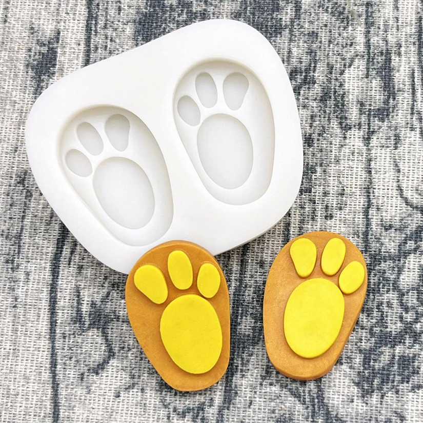 Bunny Paw Easter Silicone Cake Baking Mold Sugarcraft Chocolate Cupcake Resin Tools Fondant Cake Decorating Tools