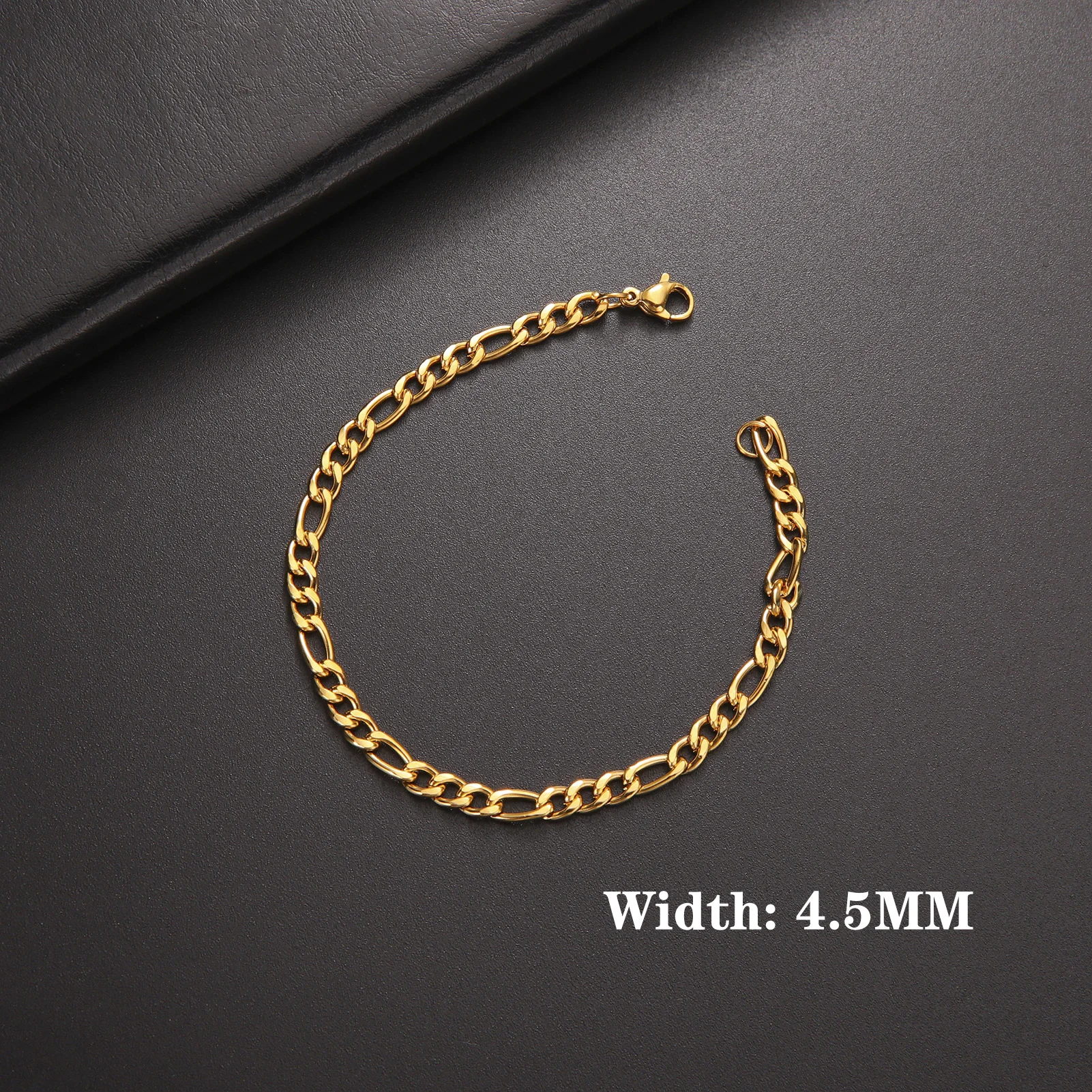Lucktune Figaro-Kettenarmband für Männer und Frauen, Edelstahl, Breite 3–10 mm, Armbänder, Punk-Schmuck, Paar-Geschenk, Pulsera Hombre, Neu – Detail 13