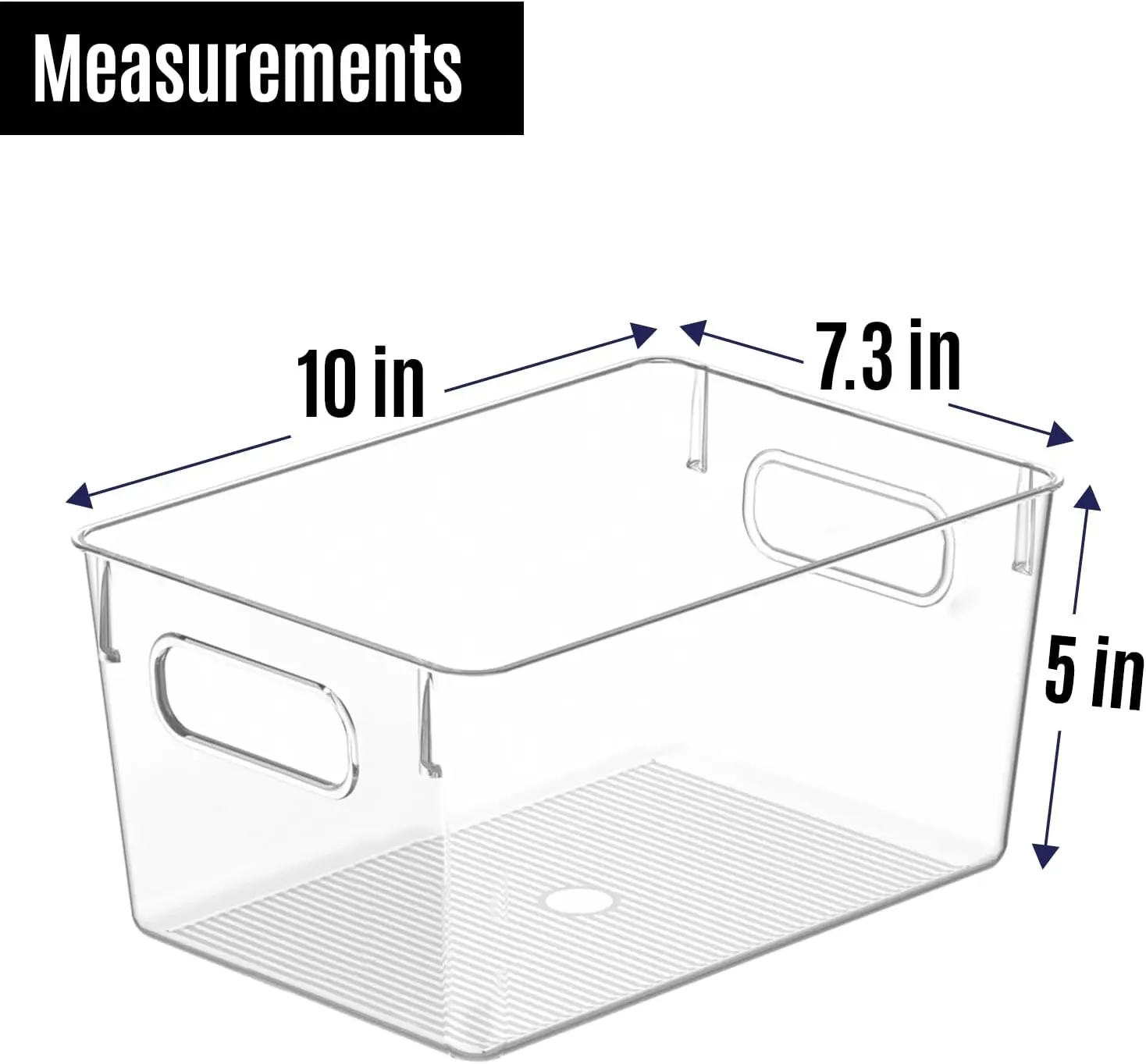 

Clear Plastic Storage Bins, Perfect For Kitchen Organization Or Pantry Organizers And Storage, Fridge Organizer, Closet Storage