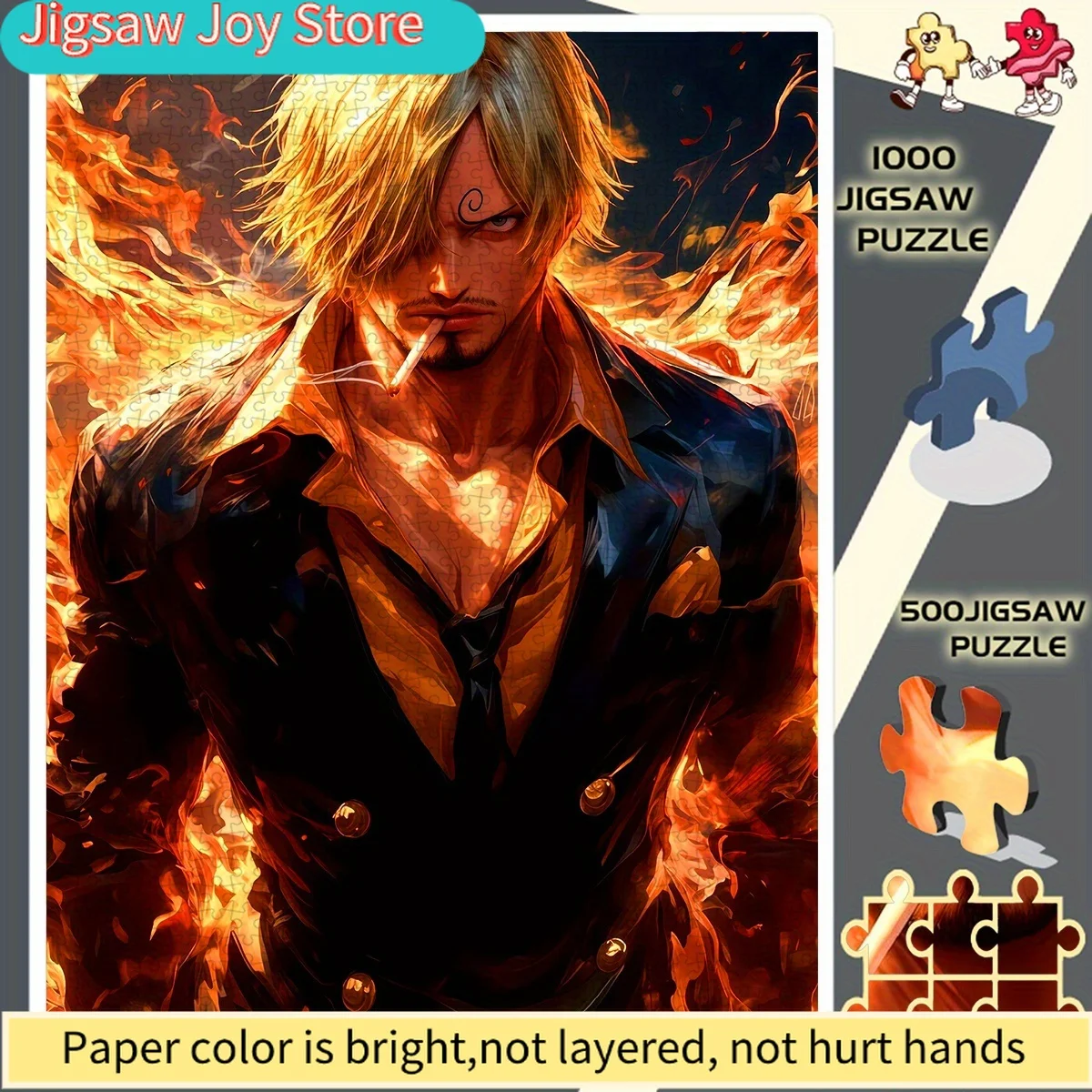 

Handsome Sabo in Flames, Overbearing And Frameless, Perfect Choice for Enthusiasts, Paper Puzzle - Educational Puzzle - Intera