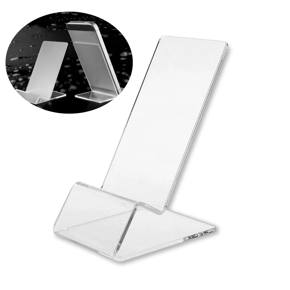 

5/10/20 шт. акриловая настольная стойка для мобильного телефона, прозрачный держатель для телефона, мини-портативная подставка для дисплея, подставка для телефона