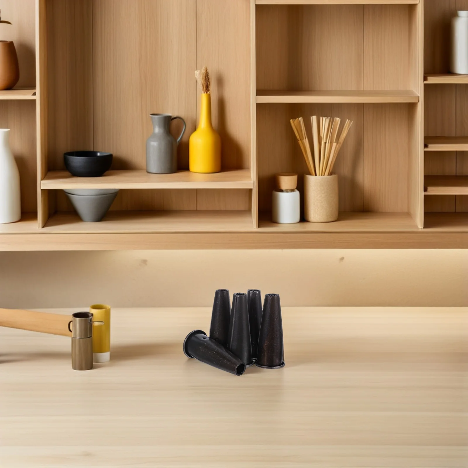 

5Pcs Heavy Duty Steel Ferrule Replacement for Garden Hoe and Rake 1.6'' X 4'' Tapered Tool Handle Connector Repair Kit Garden