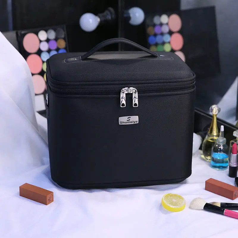 Professional Cosmetic Bag Female Large Capacity Portable Travel Handheld Cosmetic Storage Bag Waterproof Cosmetic Case