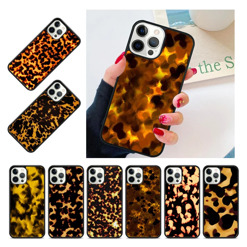 Vintage Tortoise Shell Phone Case Cover For iPhone 16 15 14 13 12 Pro Max mini 11 Pro Max XS X XR Plus Coque Shell