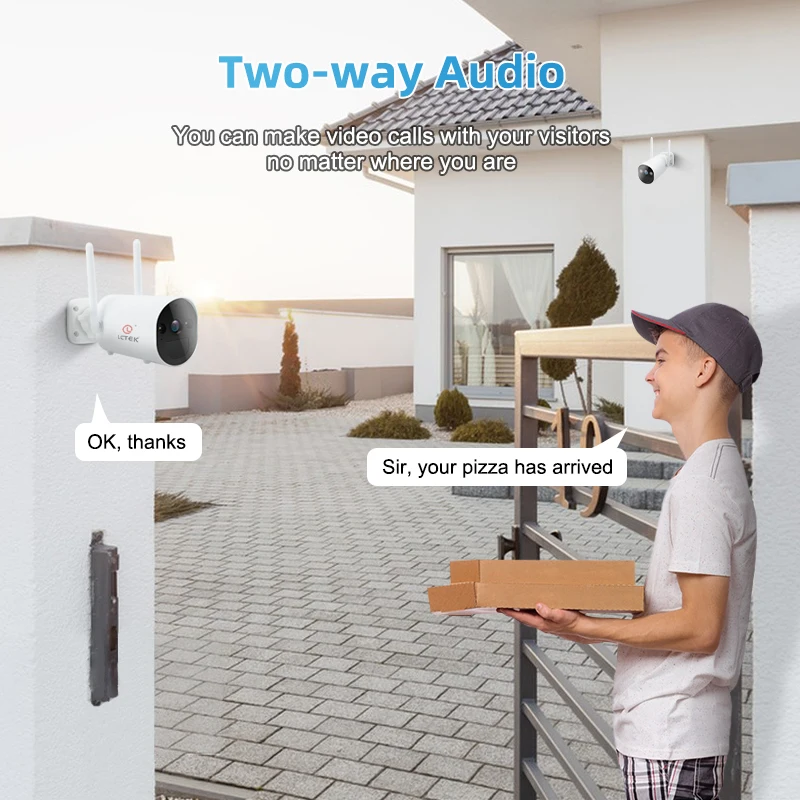 LCLCTEK 4CH 3MP NVR كاميرا تعمل بالطاقة الشمسية CCTV Kit مع نظام Cctv اللاسلكي WIFI #4