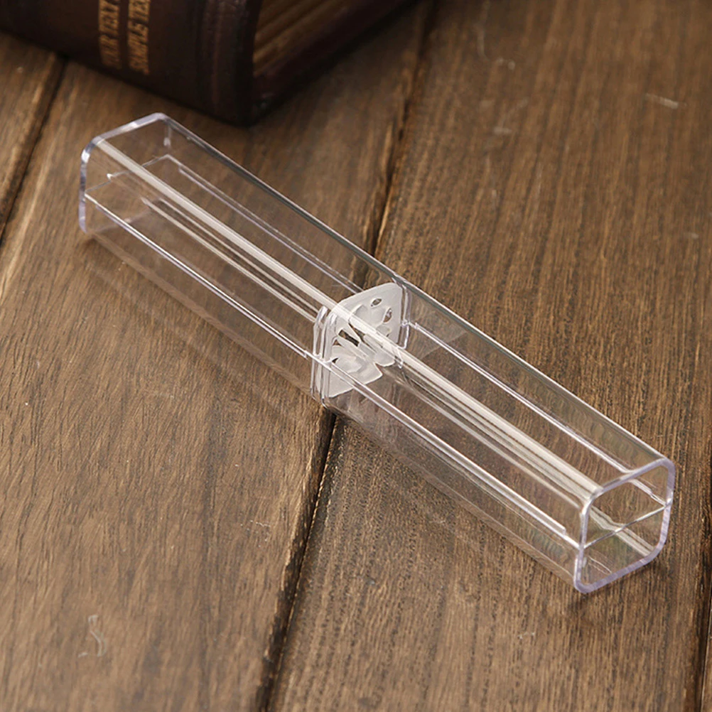 

15 Pcs Pencil Case Transparent Clear Holder Ballpoint Storage Boxes with Lids for Exams