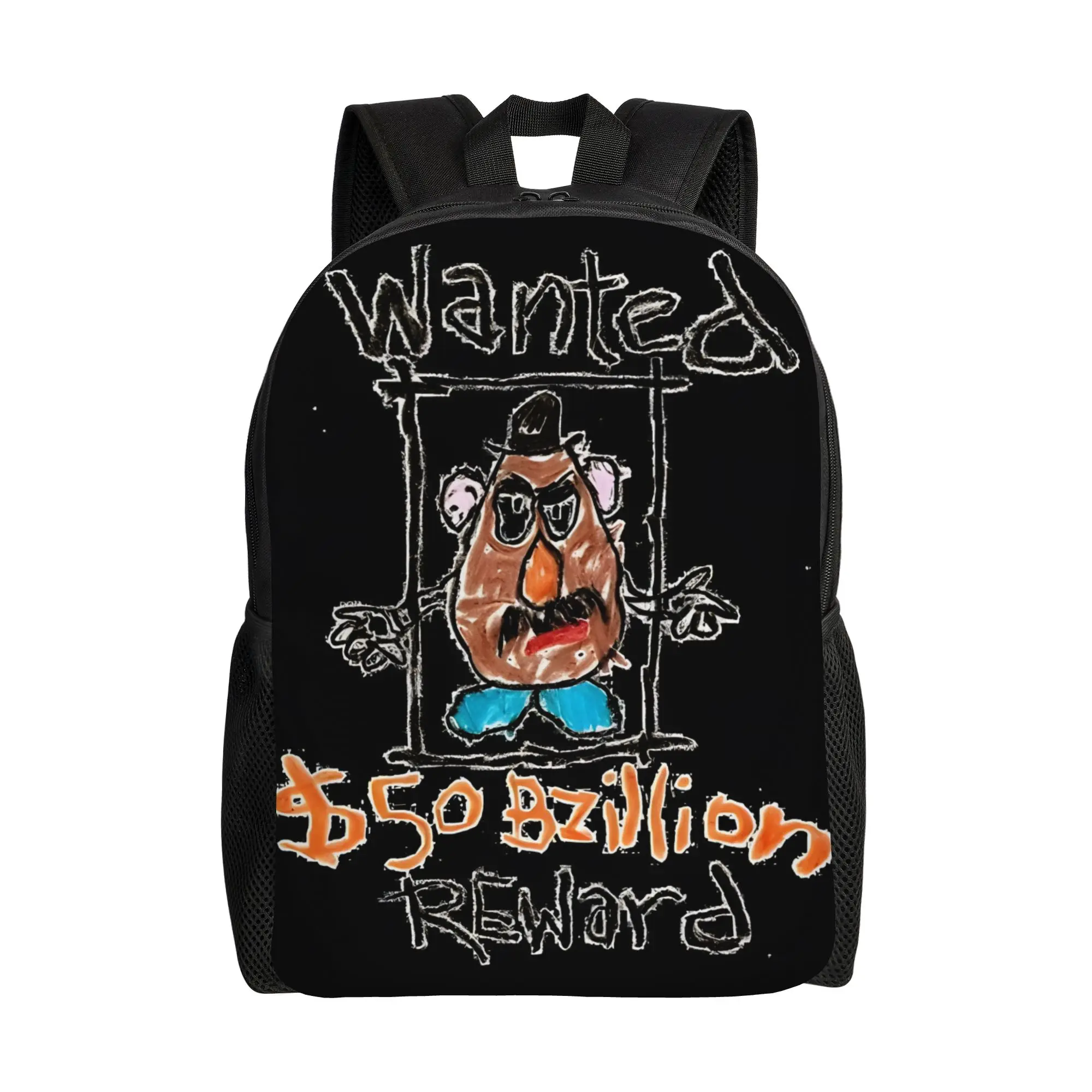 

Back to school season Wanted Mr Potato Reward Shower Curtain Knapsack Walt Cartoon Couple Super Quality Backpack