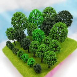 30pcs Model Mulberry Tree Simulation Green Leaf Tree Model Animation Military Photography Material Train Railroad Railway Layout