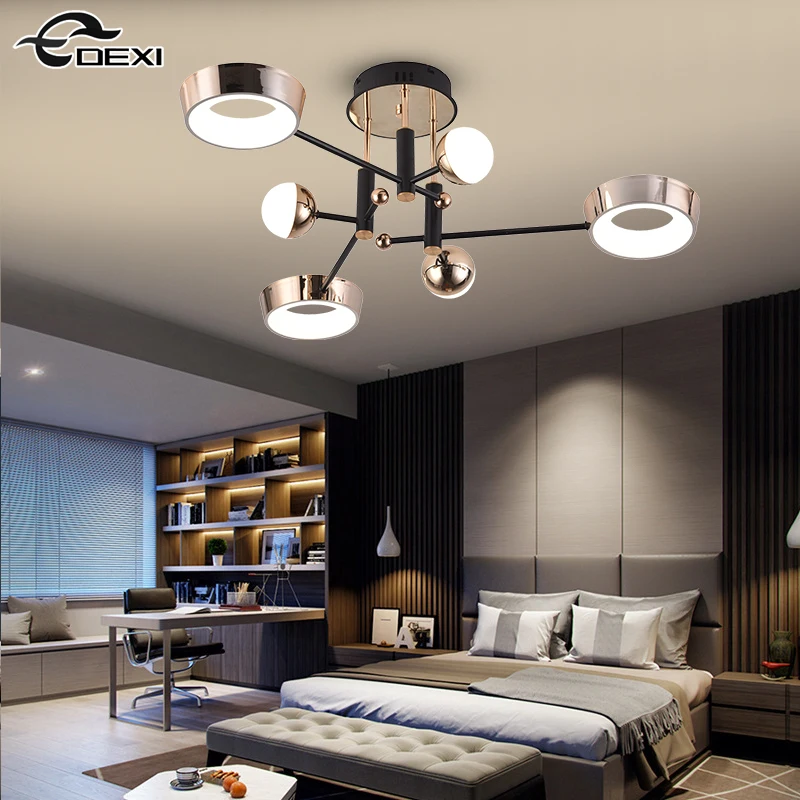 Nordic Living Room Hanging Pendant Ligh Parlour Bedroom Ceiling Light Kitchen Room Decoration lamp  LED Home Light 3-Color Light