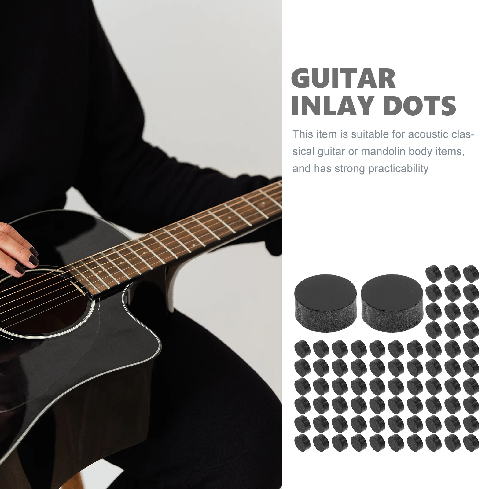 

100 Pcs Guitar Tone Fret Dot Markers Fingerboard Side Binding Point Accessories Inlay Fretboard Electronic