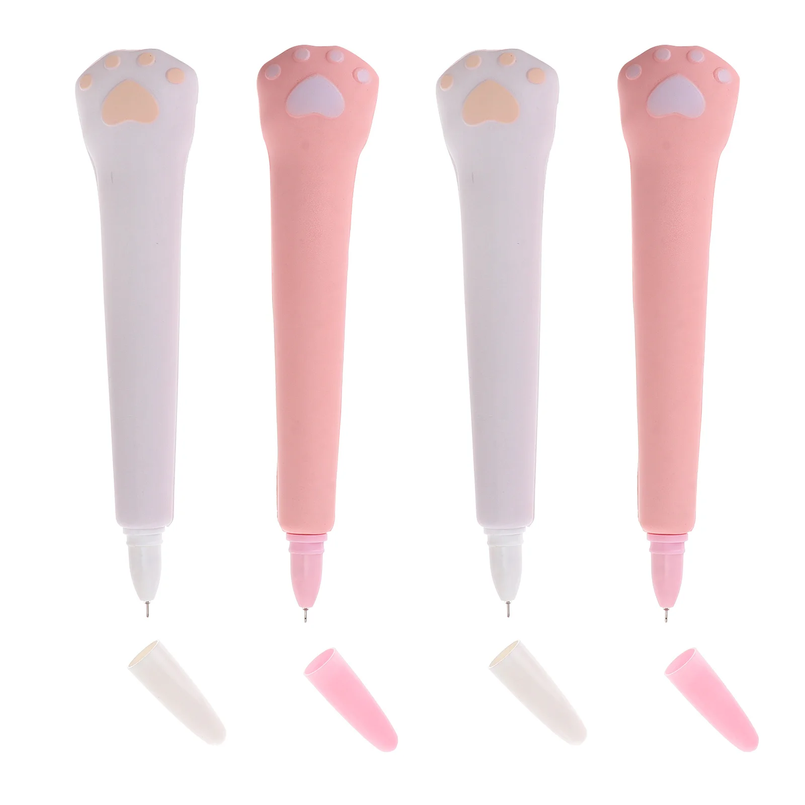 4 قطعة الضغط القلم القط باو شكل ضغط حبر قلم للرجال لتخفيف التوتر مدرسة طالب القرطاسية أقلام محايدة الكتابة