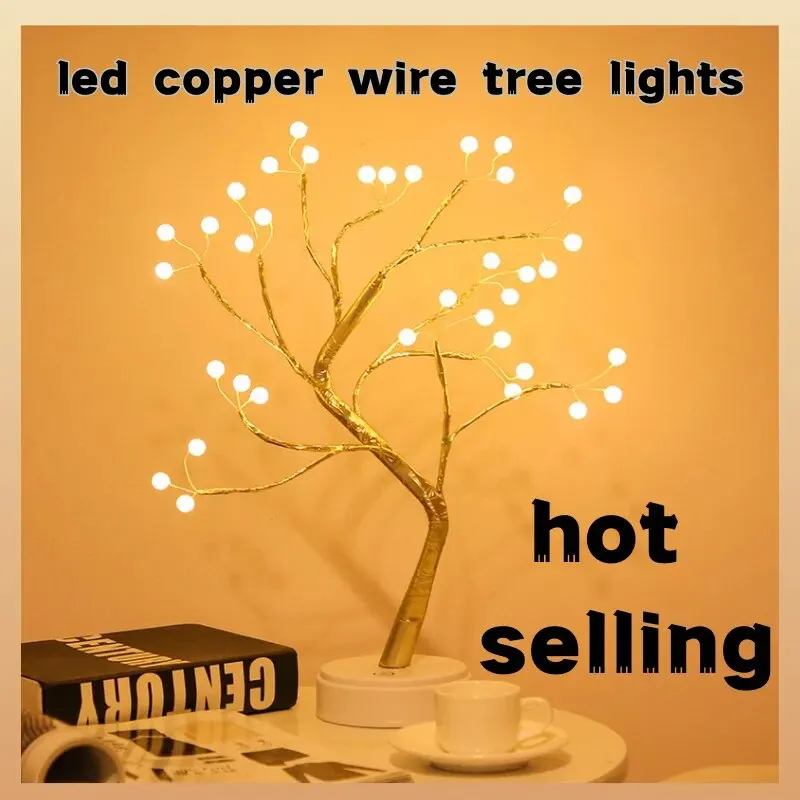 LED Copper Wire Lights Full of Stars Flashing Lights String Lights Night Lights Tree Lights Romantic Room Decoration Lights