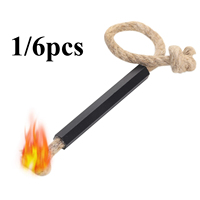 1/6pcs Outdoor ignition rope and hemp rope, suitable for wood stoves, fireplaces, camping, hiking, and backpacks