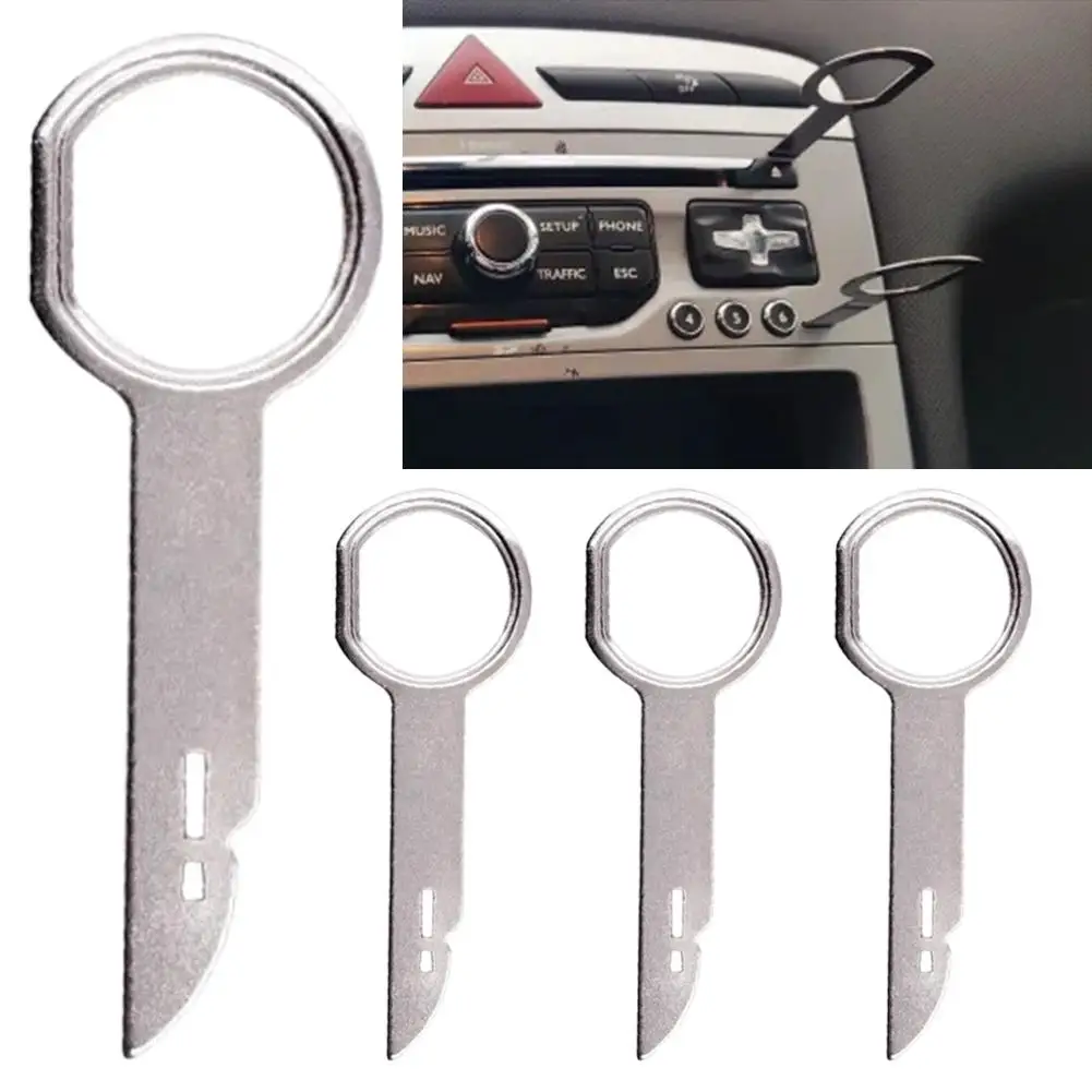

Car Central Control CD Key 4PCS Radio Stereo Removal Extractor Key Or VW For Audi For Ford For Mercedes For Benz For Skoda Car P